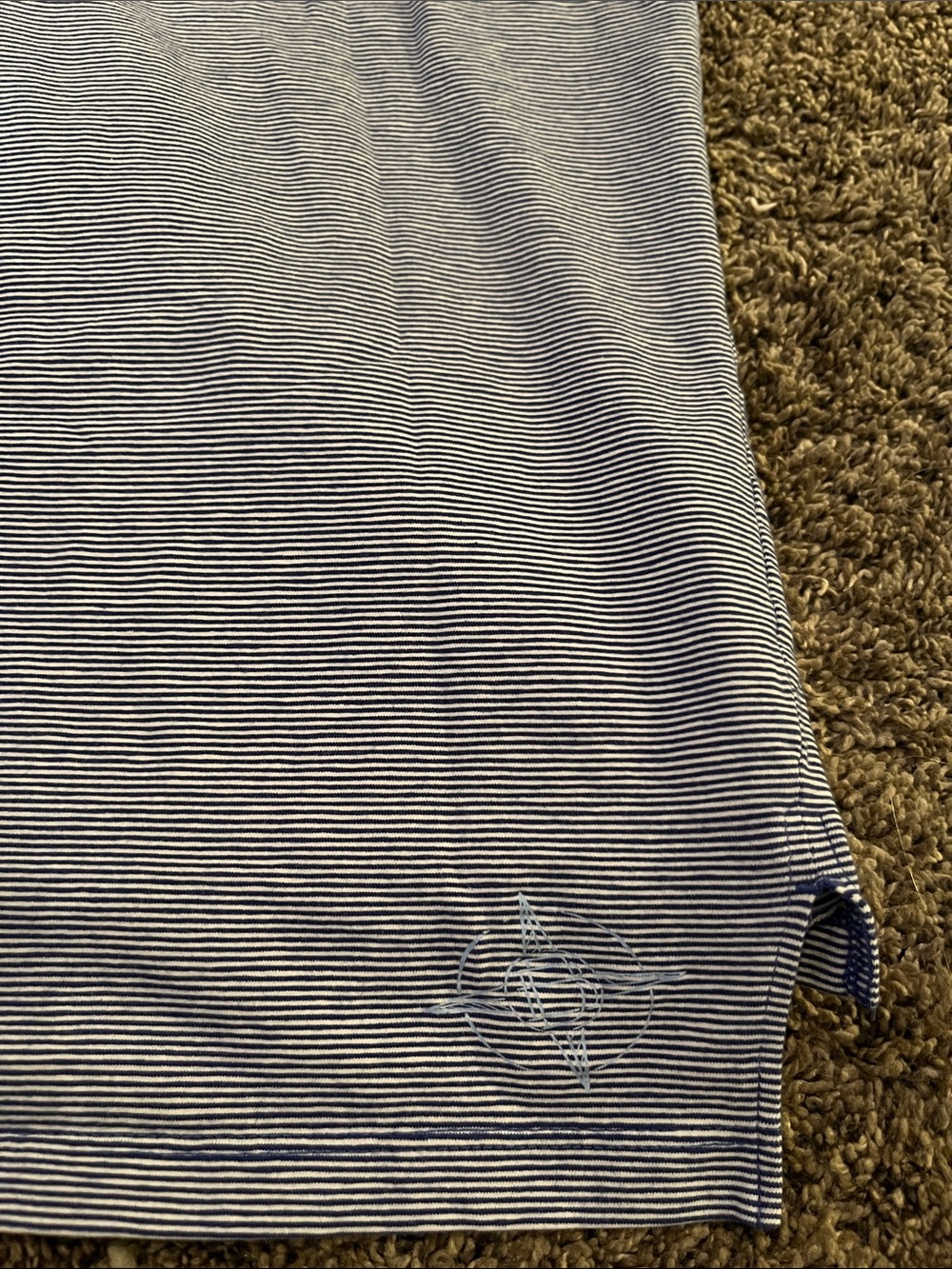 National golf Links of America! Men's Striped Pocket Polo Shirt - Navy /White. M - Picture 7 of 7